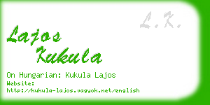 lajos kukula business card